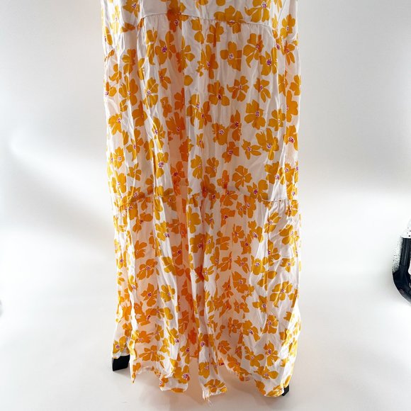 COPY - All In Favor Strappy Tiered Yellow Flower Maxi Dress Size XL NWT - Picture 8 of 12